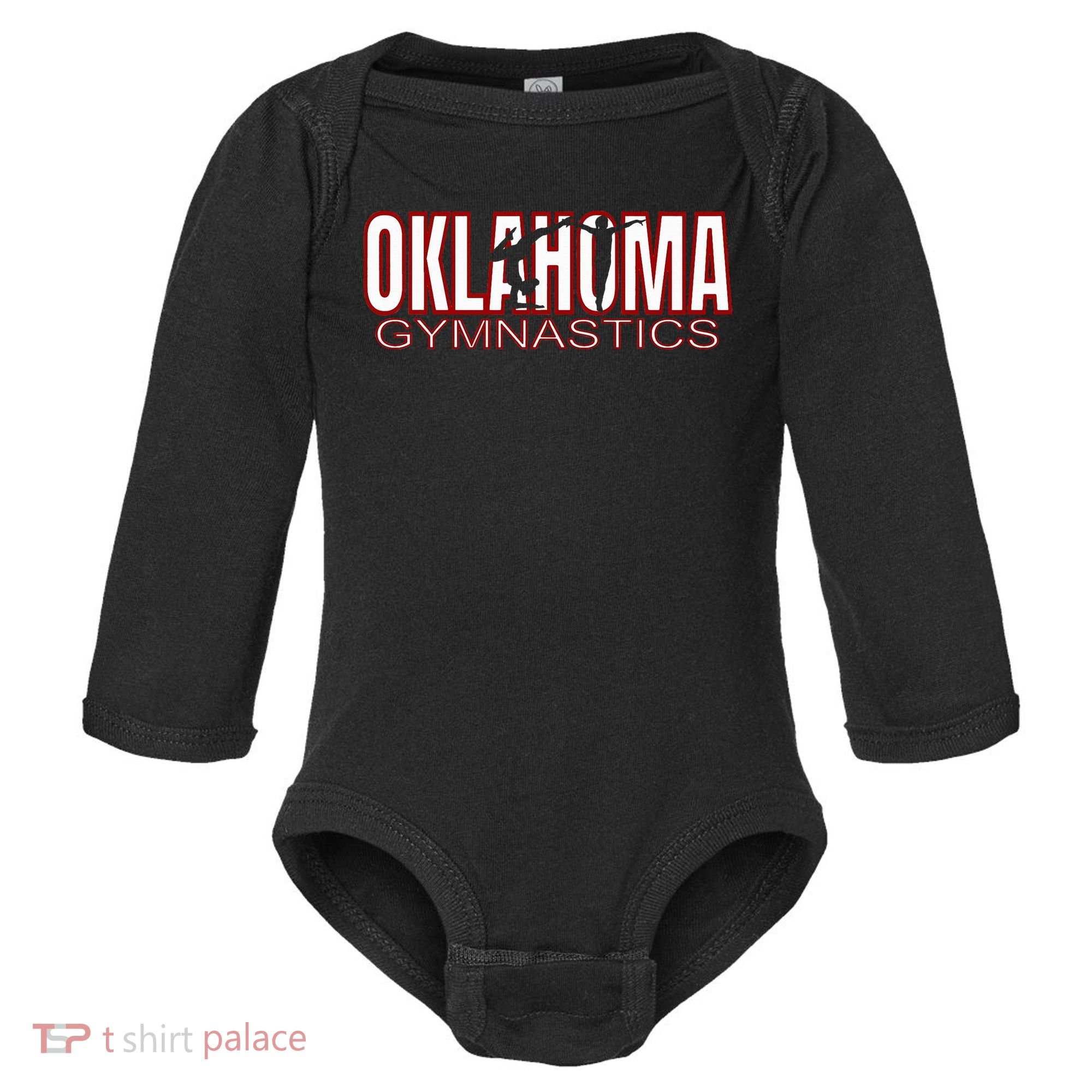 Oklahoma Gymnastics Competition Gymnast Baby Long Sleeve Bodysuit