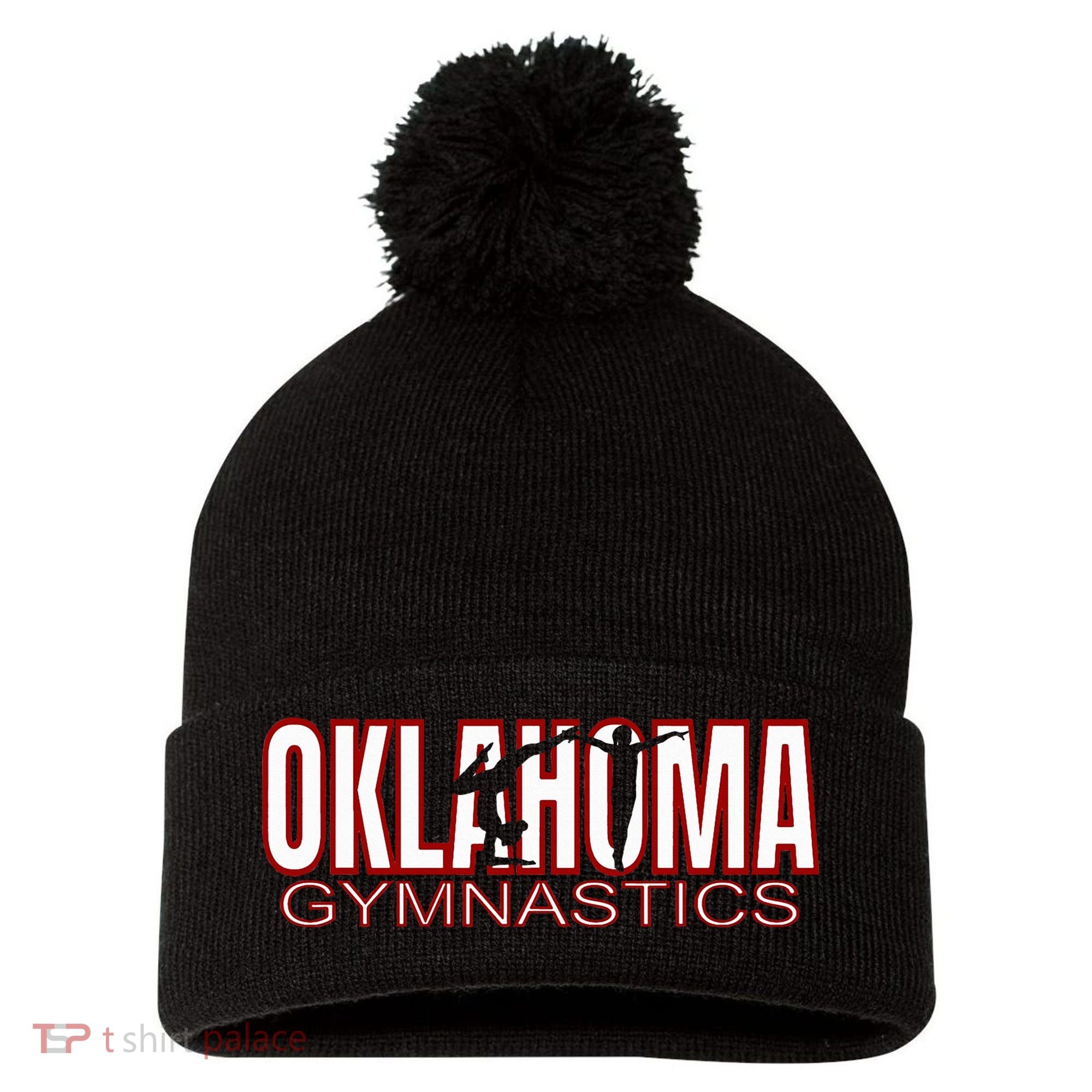 Oklahoma Gymnastics Competition Gymnast Pom Pom 12in Knit Beanie