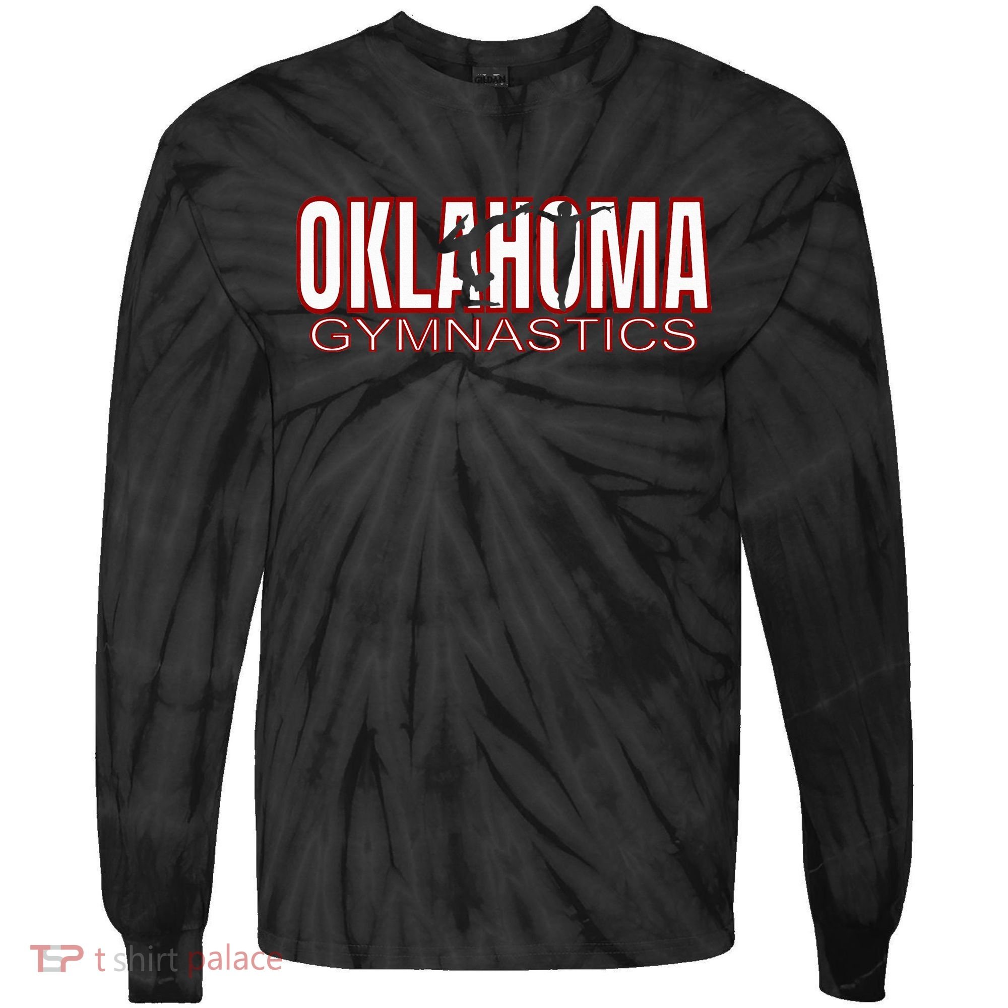 Oklahoma Gymnastics Competition Gymnast Tie-Dye Long Sleeve Shirt