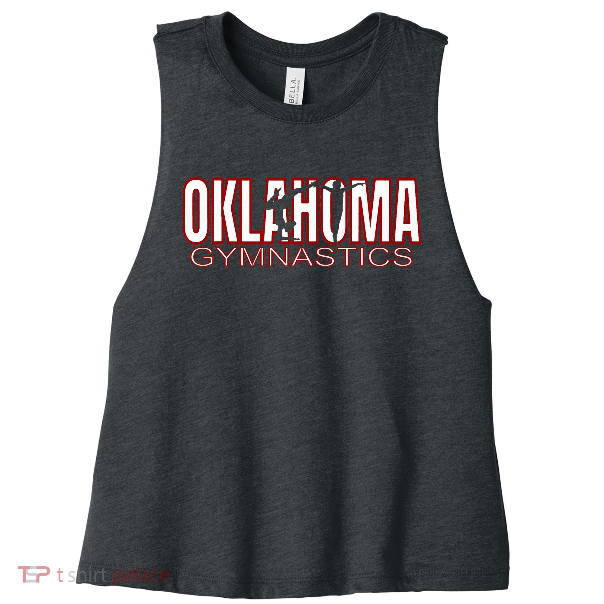 Oklahoma Gymnastics Competition Gymnast Women's Racerback Cropped Tank