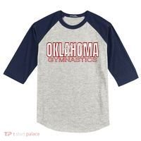 Oklahoma Gymnastics Competition Gymnast Kids Colorblock Raglan Jersey thumb 0