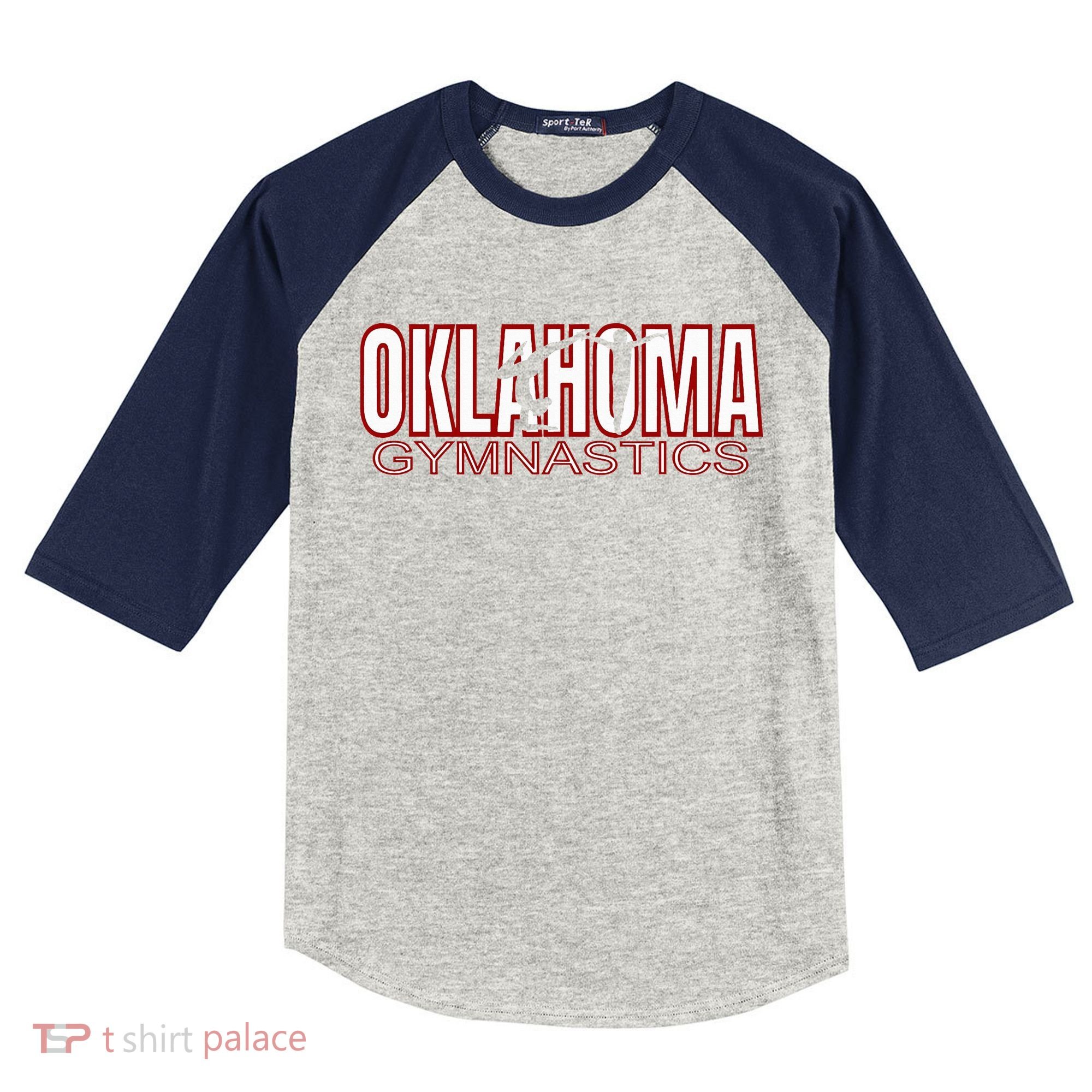 Oklahoma Gymnastics Competition Gymnast Kids Colorblock Raglan Jersey