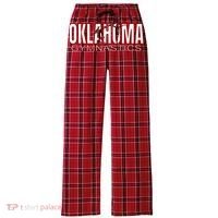 Oklahoma Gymnastics Competition Gymnast Women's Flannel Plaid Pajama Pants thumb 0