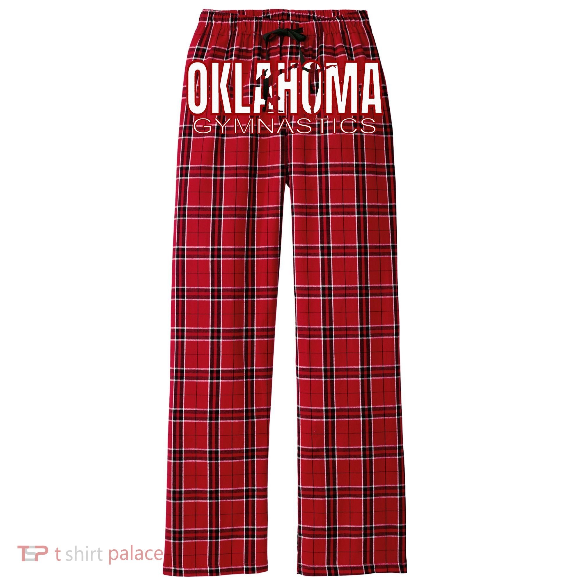 Oklahoma Gymnastics Competition Gymnast Women's Flannel Plaid Pajama Pants