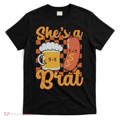 Oktoberfest German Drinking SheS A Brat Couple Matching T-Shirt