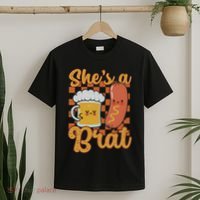 Oktoberfest German Drinking SheS A Brat Couple Matching T-Shirt thumb 2