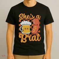 Oktoberfest German Drinking SheS A Brat Couple Matching T-Shirt thumb 3