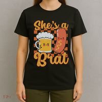 Oktoberfest German Drinking SheS A Brat Couple Matching T-Shirt thumb 4