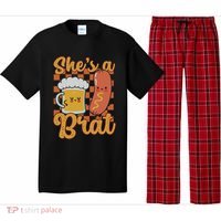 Oktoberfest German Drinking SheS A Brat Couple Matching Pajama Set thumb 0