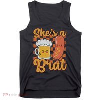 Oktoberfest German Drinking SheS A Brat Couple Matching Tank Top thumb 0