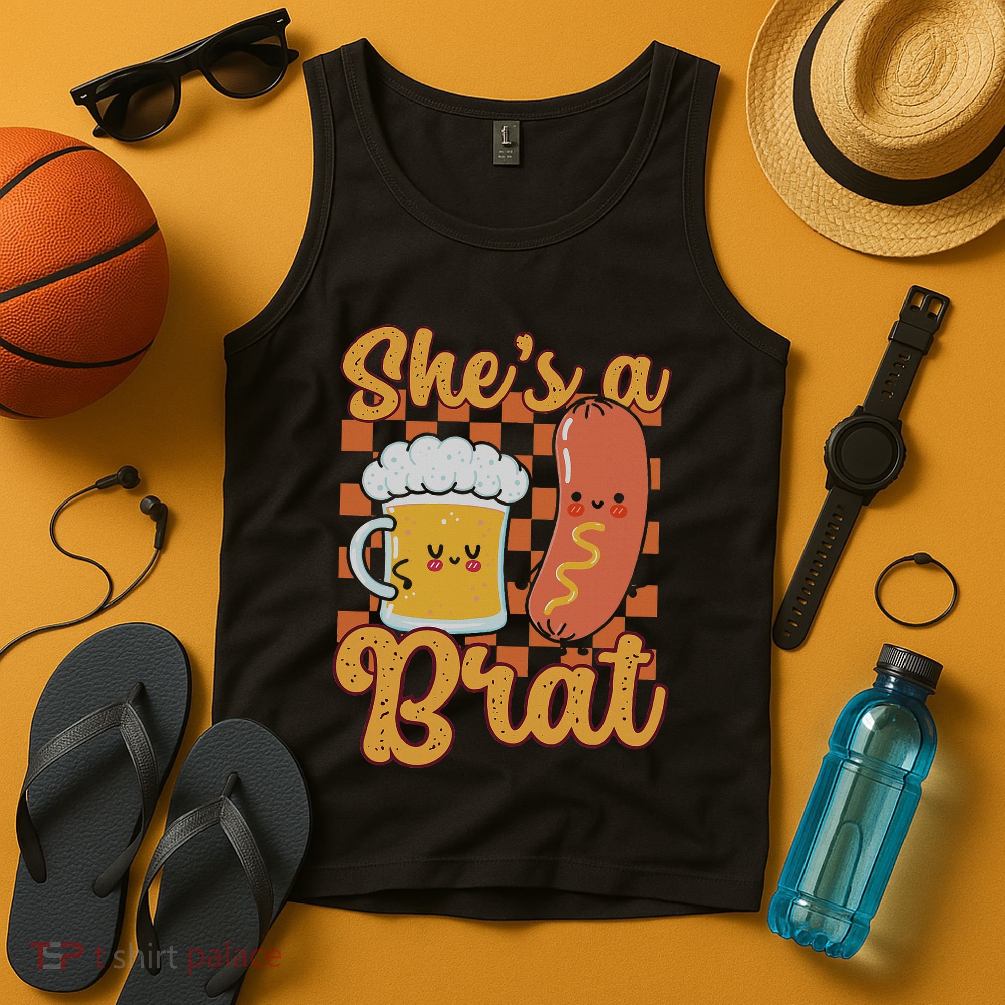 Oktoberfest German Drinking SheS A Brat Couple Matching Tank Top