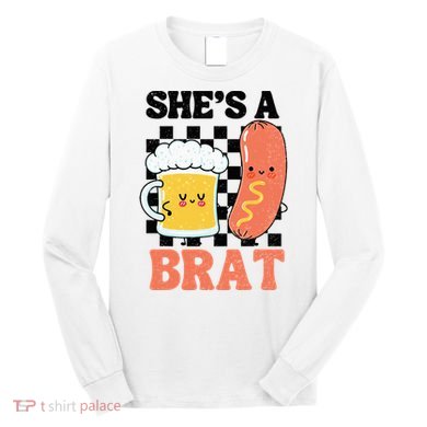 Oktoberfest German Drinking SheS A Brat Couple Matching Long Sleeve Shirt