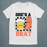 Oktoberfest German Drinking SheS A Brat Couple Matching T-Shirt thumb 5