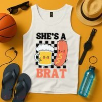 Oktoberfest German Drinking SheS A Brat Couple Matching Tank Top thumb 4