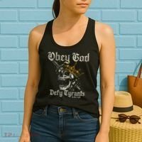 Obey God Defy Tyrants Skull Women's Tank Top thumb 2