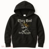 Obey God Defy Tyrants Skull Kids Hoodie thumb 0