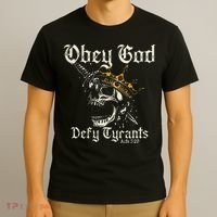 Obey God Defy Tyrants Skull T-Shirt thumb 3