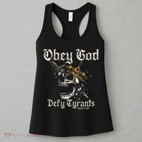 Obey God Defy Tyrants Skull Women's Tank Top thumb 3
