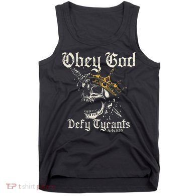 Obey God Defy Tyrants Skull Tank Top