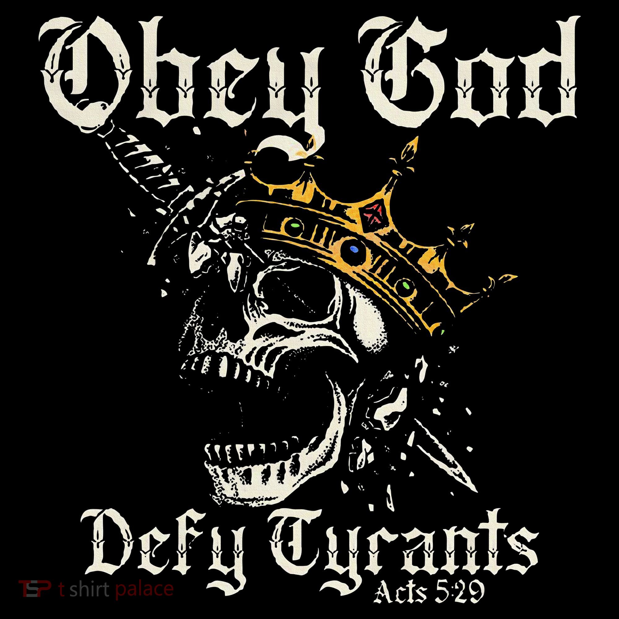 Obey God Defy Tyrants Skull Tank Top