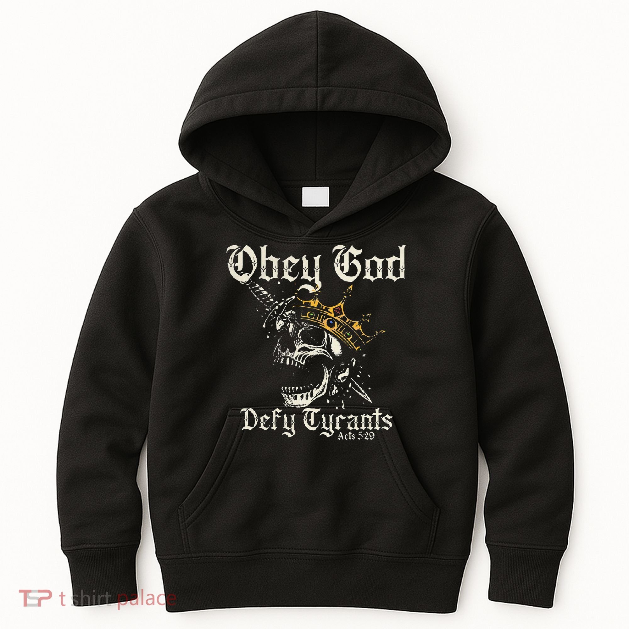 Obey God Defy Tyrants Skull Kids Hoodie