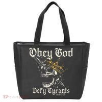Obey God Defy Tyrants Skull Tote Bag thumb 0