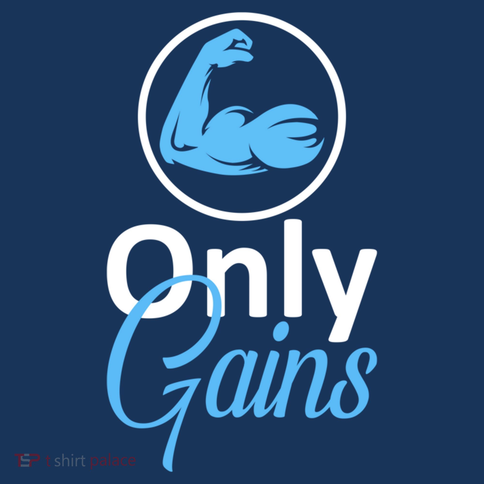 Only Gains Funny Gym Fitness Workout Parody Women's Hoodie