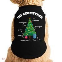 Oh Geometree Funny Christmas Tree Math Teacher Doggie Tank thumb 0