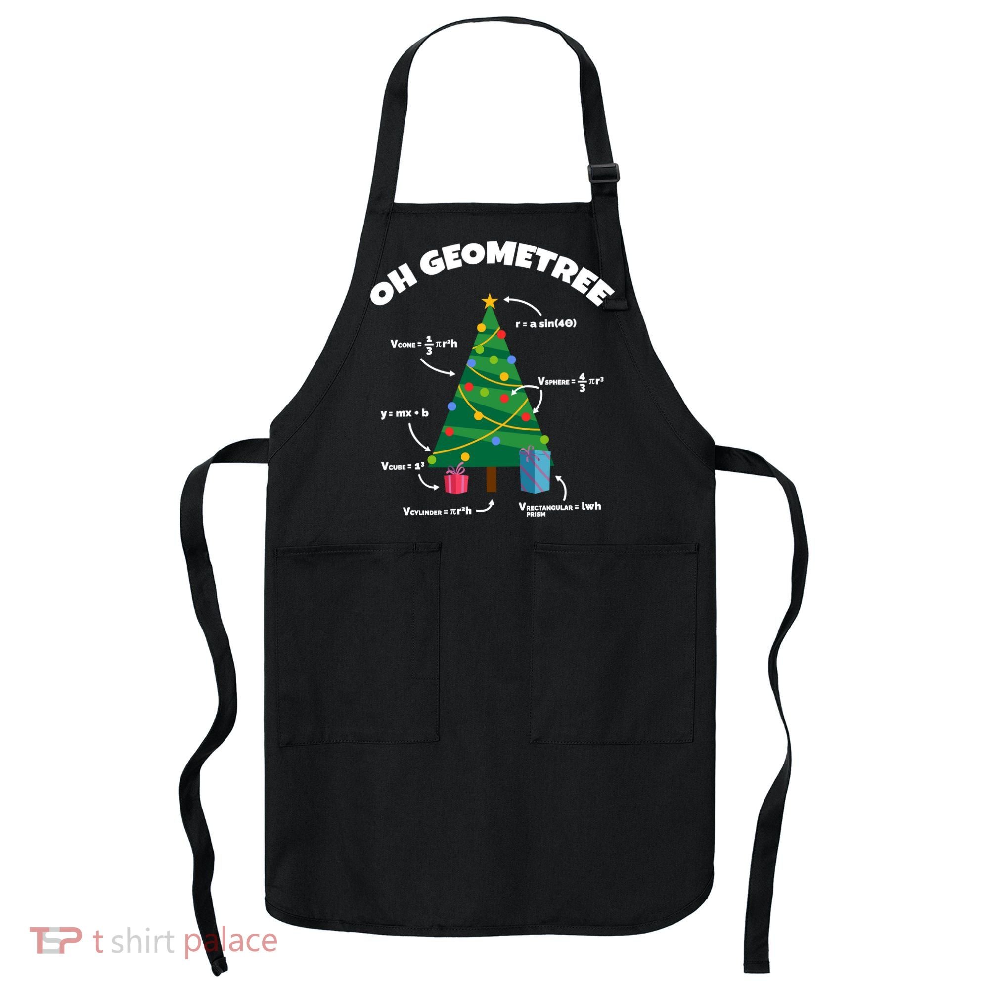 Oh Geometree Funny Christmas Tree Math Teacher Apron