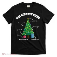 Oh Geometree Funny Christmas Tree Math Teacher T-Shirt thumb 0