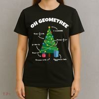 Oh Geometree Funny Christmas Tree Math Teacher T-Shirt thumb 4