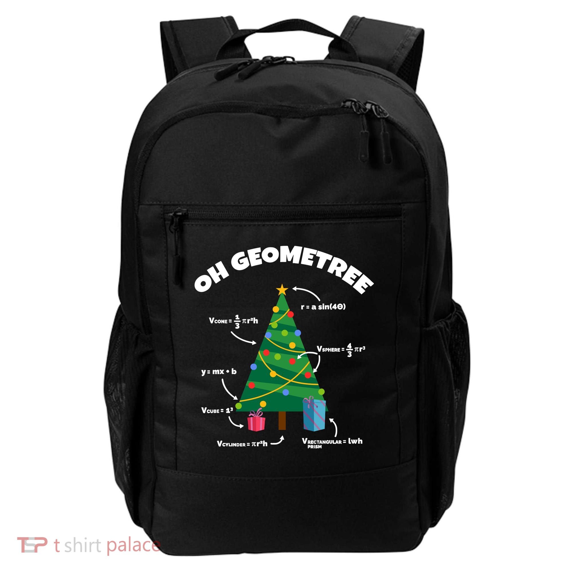 Oh Geometree Funny Christmas Tree Math Teacher Backpack