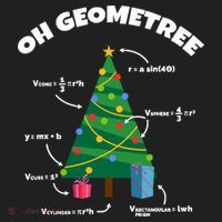 Oh Geometree Funny Christmas Tree Math Teacher Beanie thumb 2