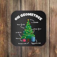 Oh Geometree Funny Christmas Tree Math Teacher Coaster thumb 0