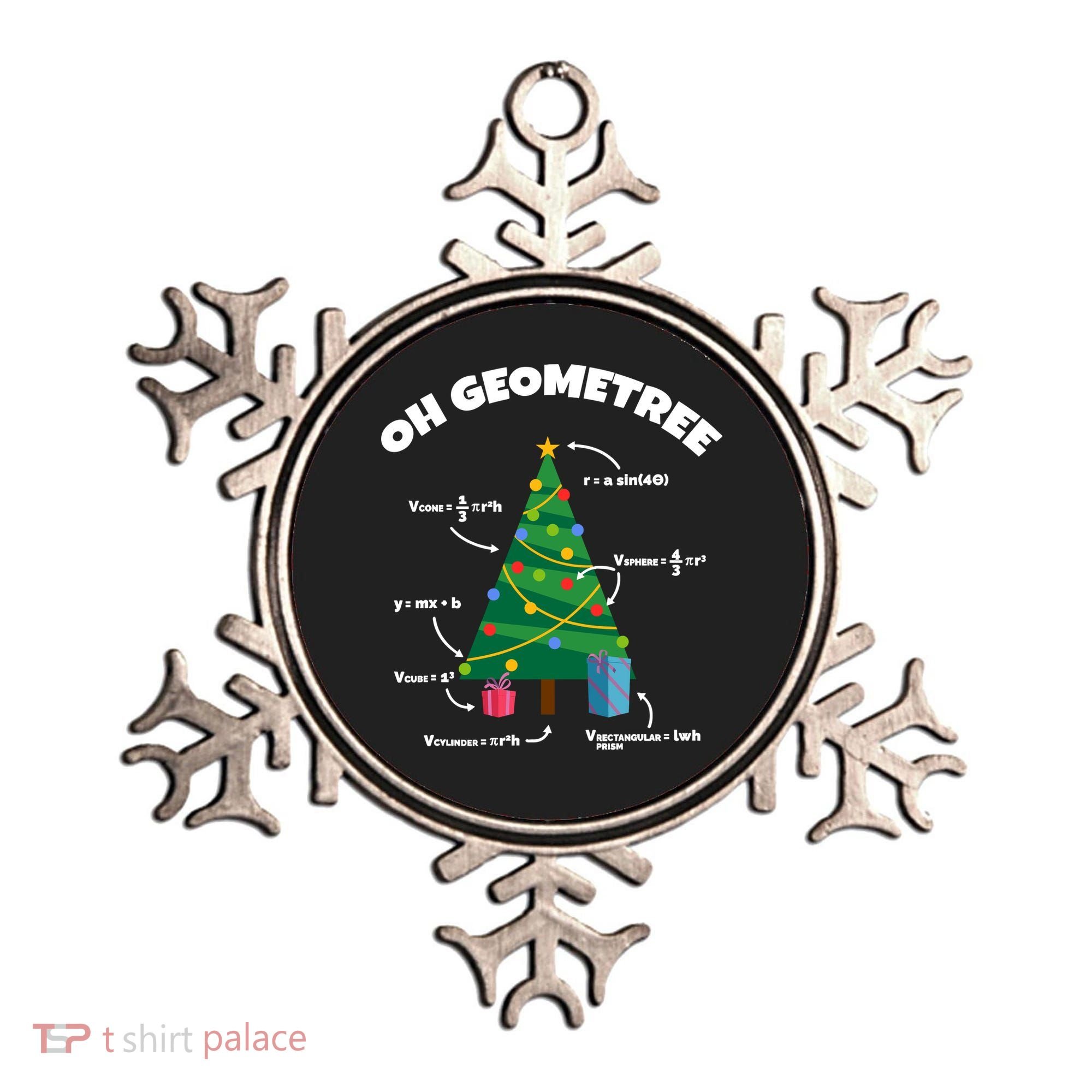 Oh Geometree Funny Christmas Tree Math Teacher Ornament
