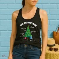 Oh Geometree Funny Christmas Tree Math Teacher Women's Tank Top thumb 2