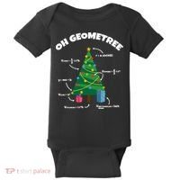 Oh Geometree Funny Christmas Tree Math Teacher Baby Bodysuit thumb 0