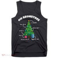 Oh Geometree Funny Christmas Tree Math Teacher Tank Top thumb 0