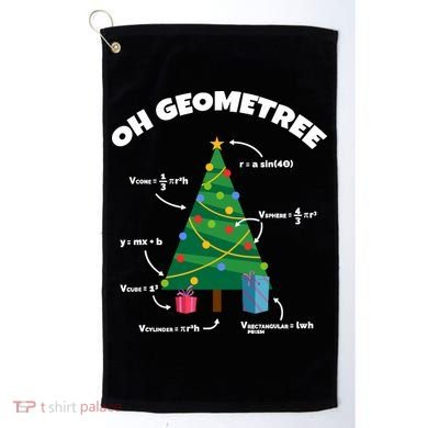 Oh Geometree Funny Christmas Tree Math Teacher Golf Towel