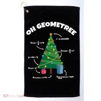 Oh Geometree Funny Christmas Tree Math Teacher Golf Towel thumb 0