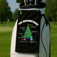 Oh Geometree Funny Christmas Tree Math Teacher Golf Towel thumb 2