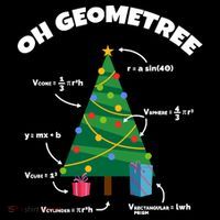 Oh Geometree Funny Christmas Tree Math Teacher Kids T-Shirt thumb 4