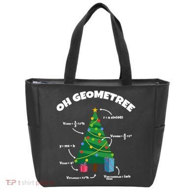 Oh Geometree Funny Christmas Tree Math Teacher Tote Bag