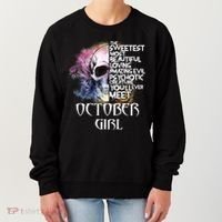 October Girl Funny Birthday Skull Woman Women's Sweatshirt thumb 0