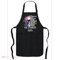 October Girl Funny Birthday Skull Woman Apron thumb 0