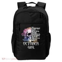 October Girl Funny Birthday Skull Woman Backpack thumb 0
