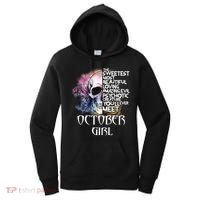 October Girl Funny Birthday Skull Woman Women's Hoodie thumb 0