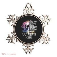October Girl Funny Birthday Skull Woman Ornament thumb 0
