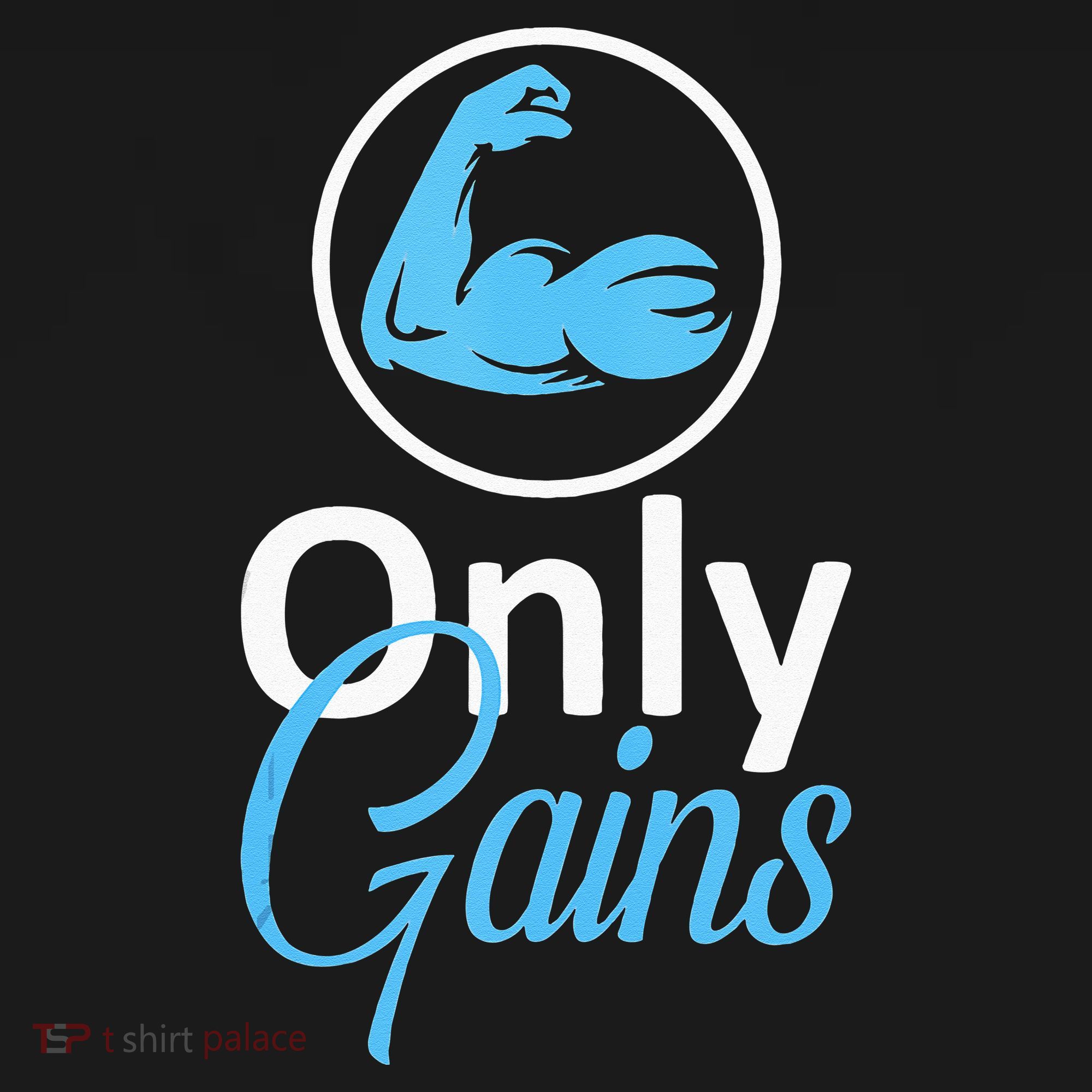 Only Gains Funny Gym Fitness Workout Parody Polo