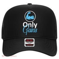 Only Gains Funny Gym Fitness Workout Parody Hat thumb 0
